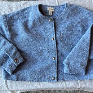 H&M Blue Jacket with Silver Buttons size xl